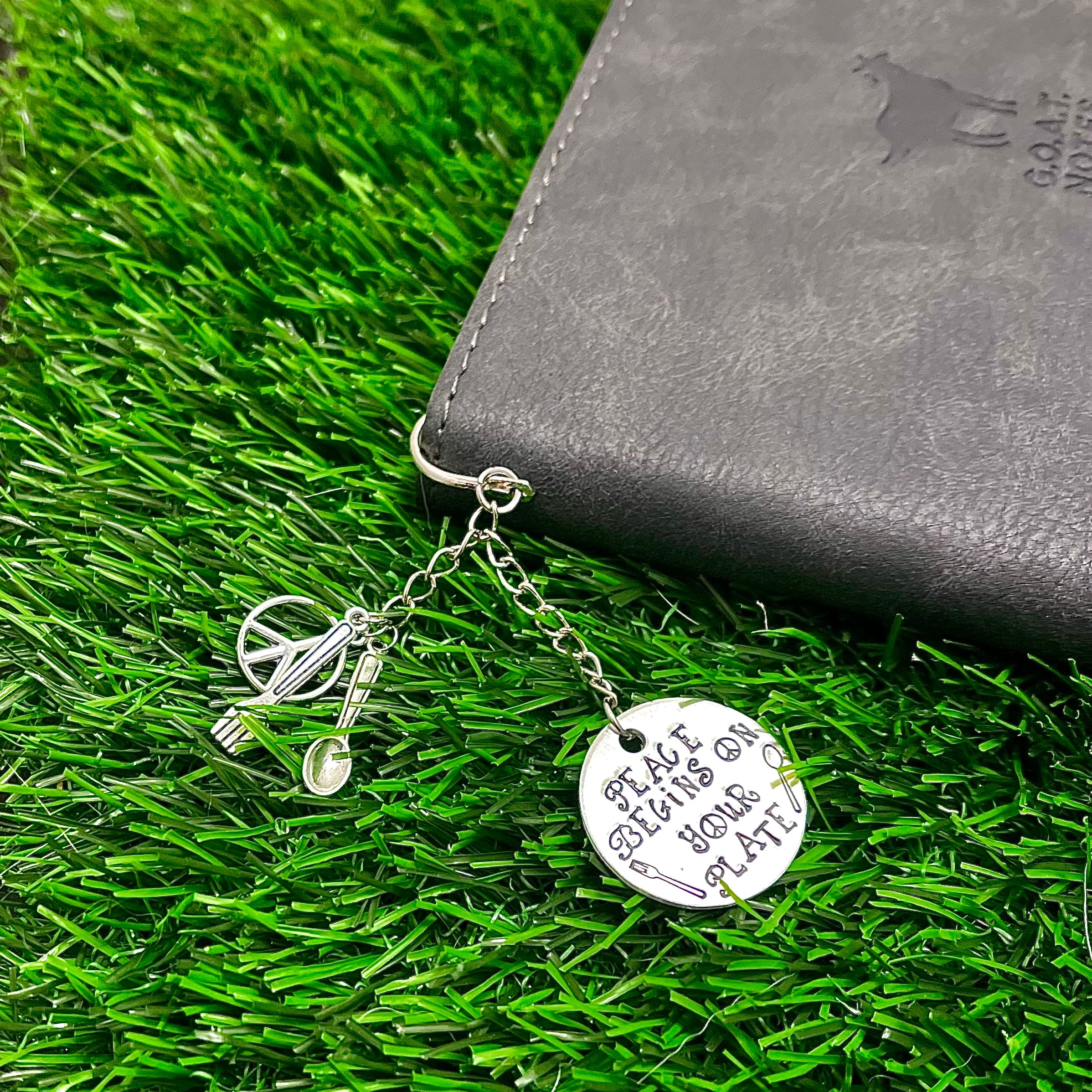 Peace Begins On Your Plate — Hand-Stamped Aluminum